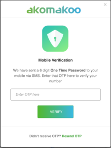 Mobile verification message