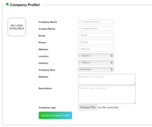 Company profile form